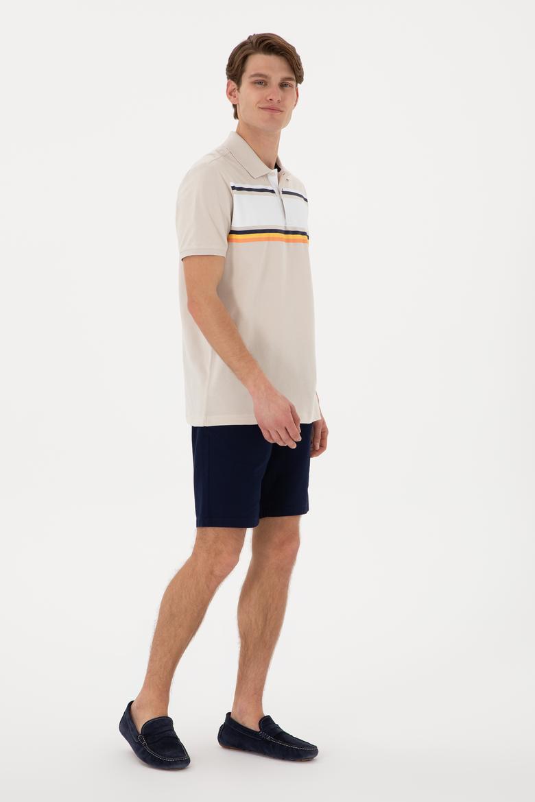 Erkek Regular Fit Polo Yaka Taş Tişört - 50306858006