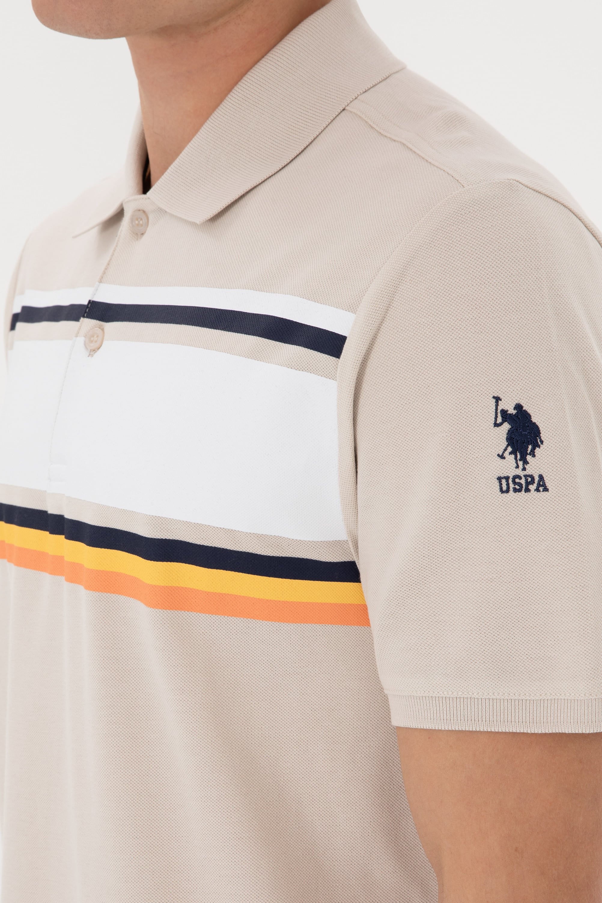 Erkek Regular Fit Polo Yaka Taş Tişört - Image 7