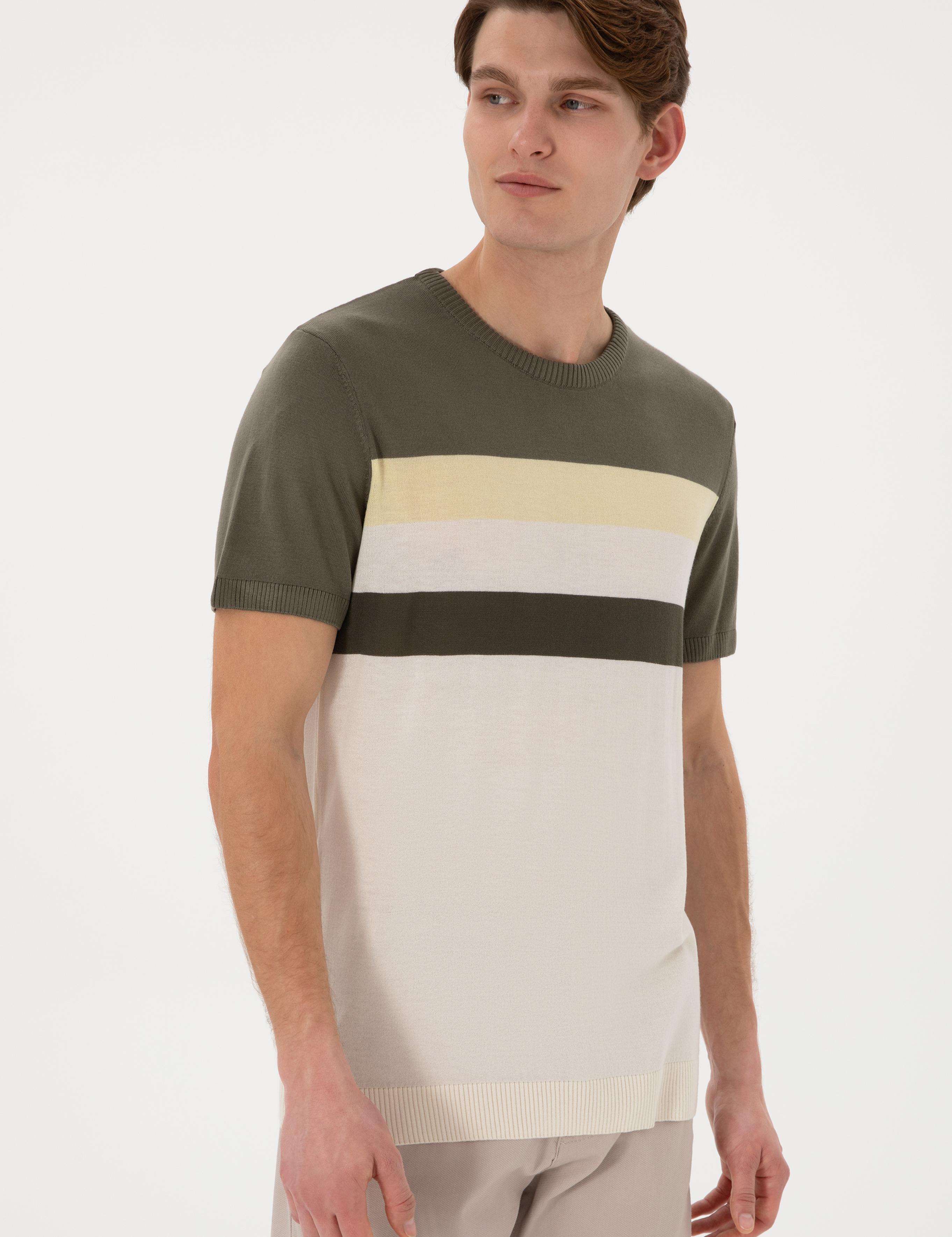 تی شرت یقه گرد اندامی یقه گرد مردانه یو اس پولو | U.S. Polo Assn. - تصویر 3