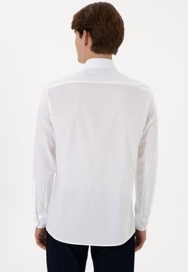 Erkek Beyaz Uzun Kollu Basic Gömlek - 50298004005
