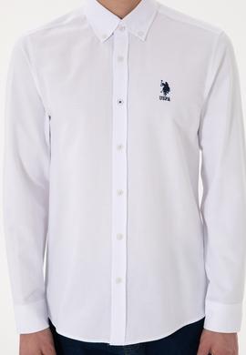 Erkek Beyaz Uzun Kollu Basic Gömlek - 50297997046