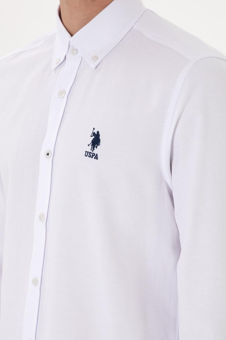 Erkek Beyaz Uzun Kollu Basic Gömlek - 50297997046