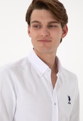 Erkek Beyaz Uzun Kollu Basic Gömlek - 50297997046