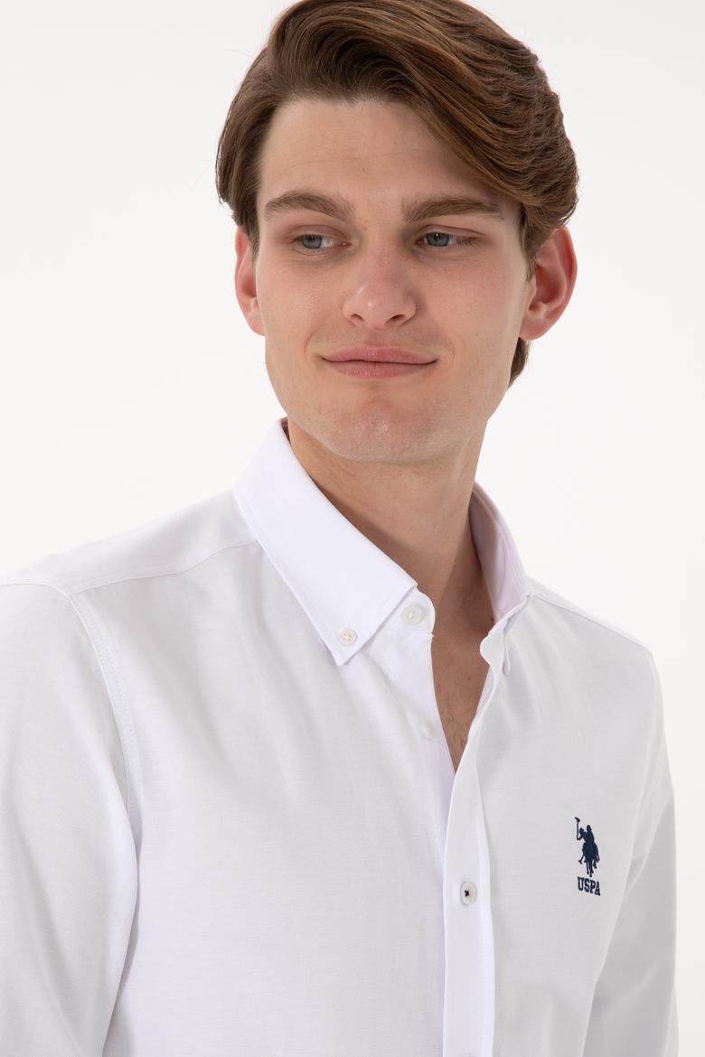 Erkek Beyaz Uzun Kollu Basic Gömlek - 50297997046