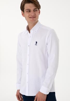 Erkek Beyaz Uzun Kollu Basic Gömlek - 50297997046