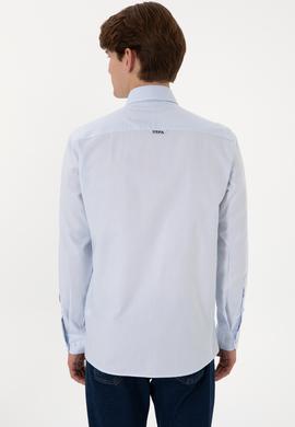 Erkek Açık Mavi Uzun Kollu Basic Gömlek - 50298001017