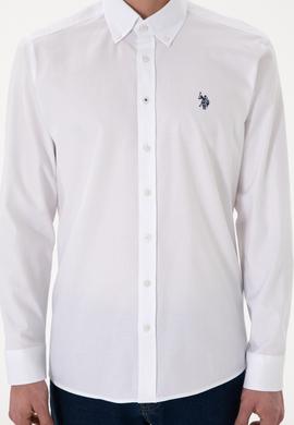 Erkek Beyaz Uzun Kollu Basic Gömlek - 50298002013