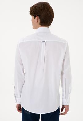 Erkek Beyaz Uzun Kollu Basic Gömlek - 50298002013
