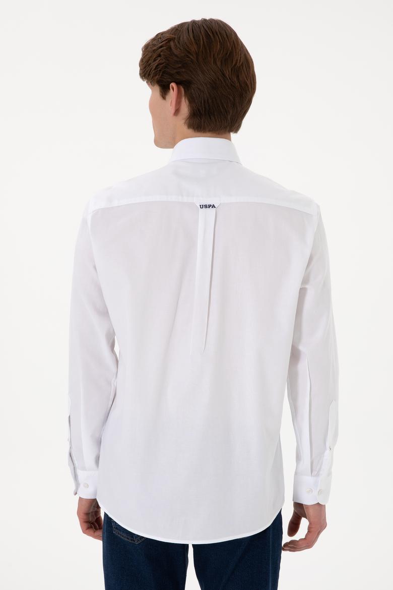 Erkek Beyaz Uzun Kollu Basic Gömlek - 50298002013
