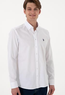 Erkek Beyaz Uzun Kollu Basic Gömlek - 50298002013