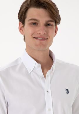 Erkek Beyaz Uzun Kollu Basic Gömlek - 50298002013