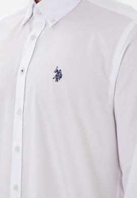 Erkek Beyaz Uzun Kollu Basic Gömlek - 50298002013
