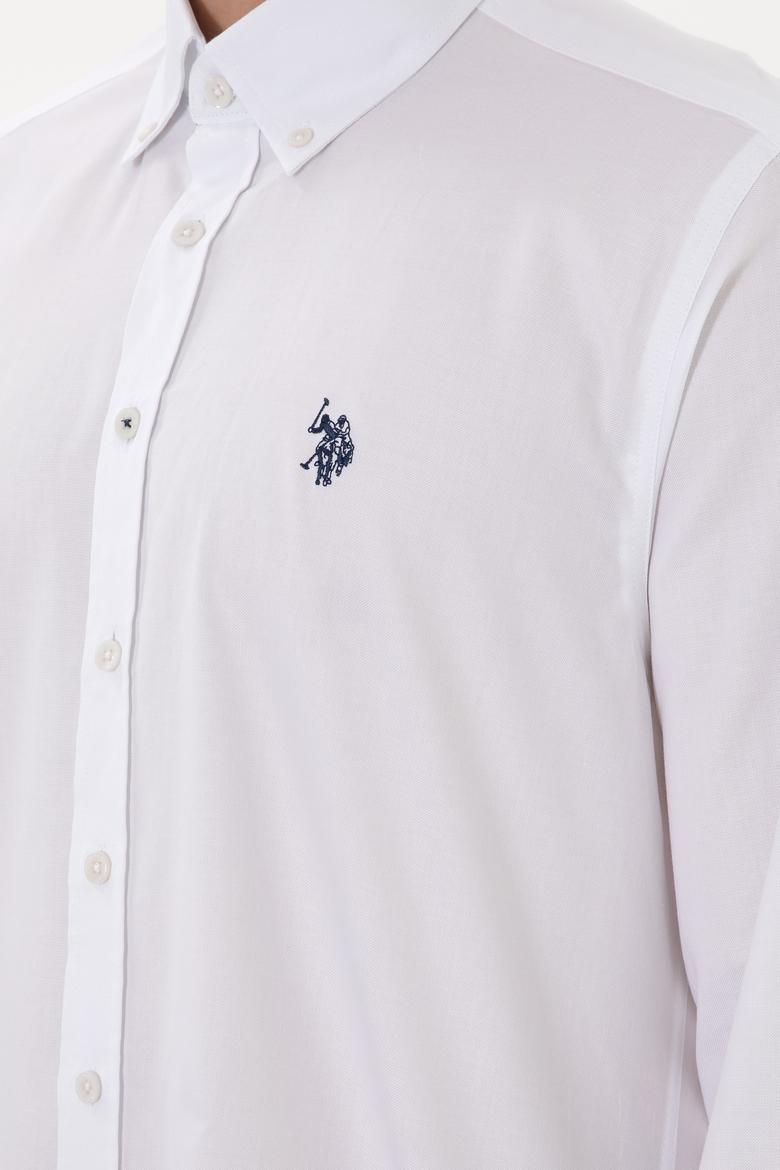 Erkek Beyaz Uzun Kollu Basic Gömlek - 50298002013