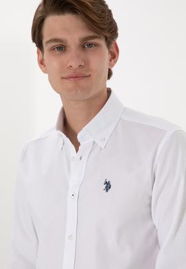 Erkek Beyaz Uzun Kollu Basic Gömlek - 50298001003