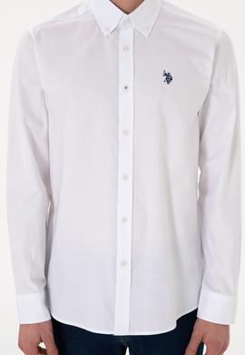 Erkek Beyaz Uzun Kollu Basic Gömlek - 50298001003