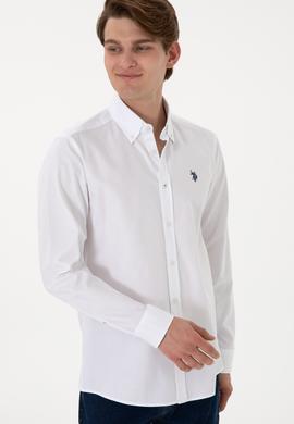 Erkek Beyaz Uzun Kollu Basic Gömlek - 50298001003