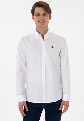 Erkek Beyaz Uzun Kollu Basic Gömlek - 50298001003