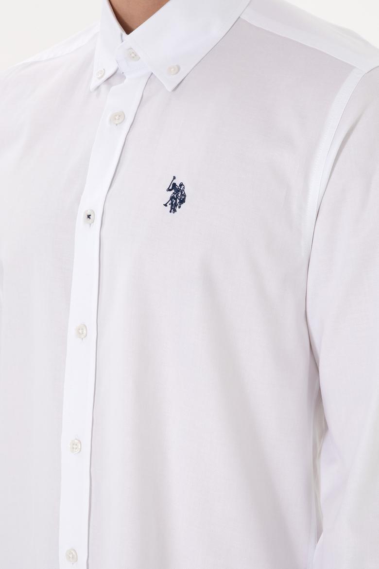 Erkek Beyaz Uzun Kollu Basic Gömlek - 50298001003