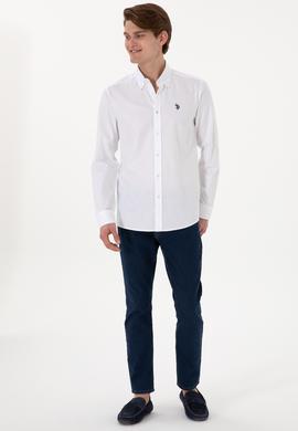 Erkek Beyaz Uzun Kollu Basic Gömlek - 50298001003