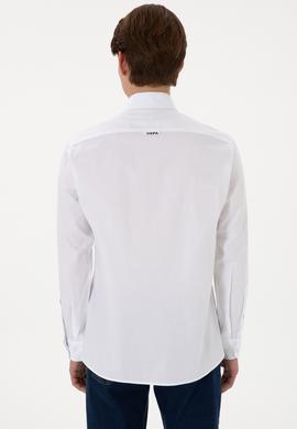 Erkek Beyaz Uzun Kollu Basic Gömlek - 50298001003