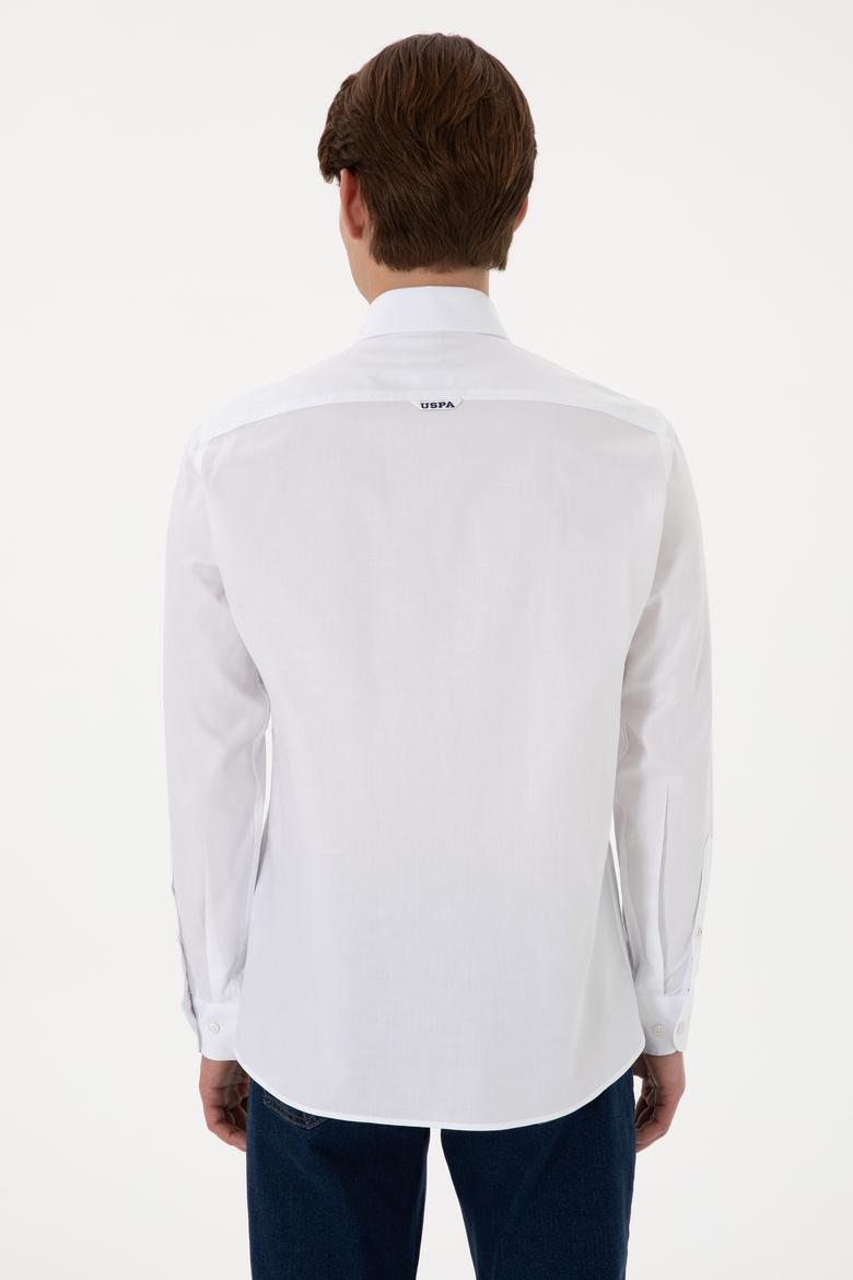 Erkek Beyaz Uzun Kollu Basic Gömlek - 50298001003