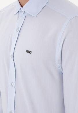 Erkek Açık Mavi Uzun Kollu Basic Gömlek - 50298004015