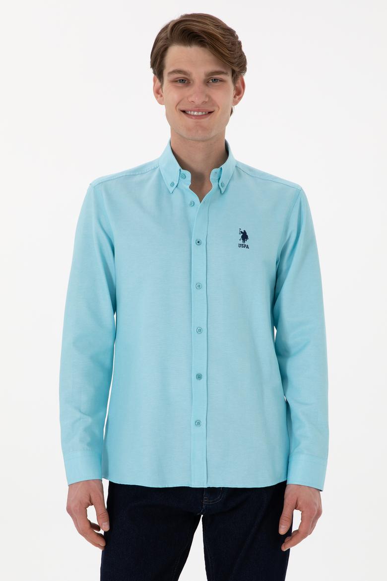 Erkek Aqua Uzun Kollu Basic Gömlek