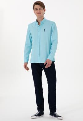 Erkek Aqua Uzun Kollu Basic Gömlek - 50298009038