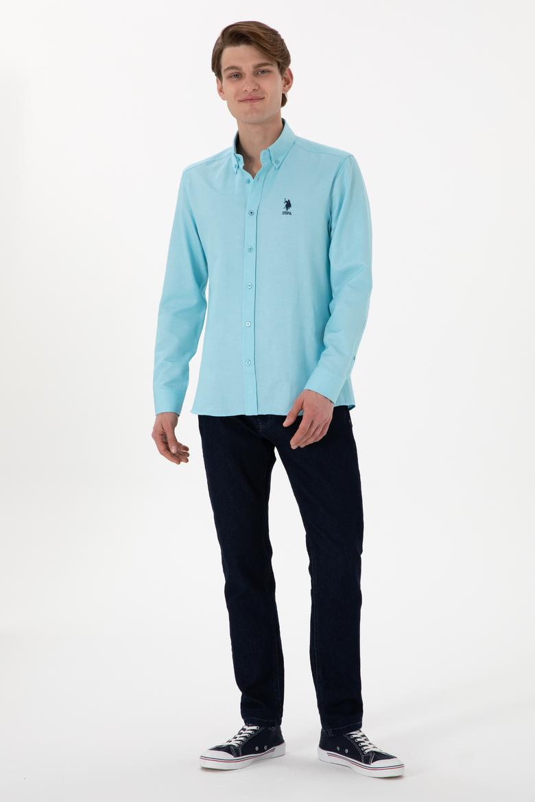 Erkek Aqua Uzun Kollu Basic Gömlek - 50298009038