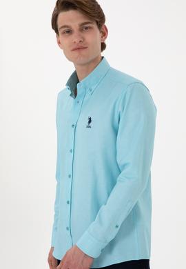 Erkek Aqua Uzun Kollu Basic Gömlek - 50298009038