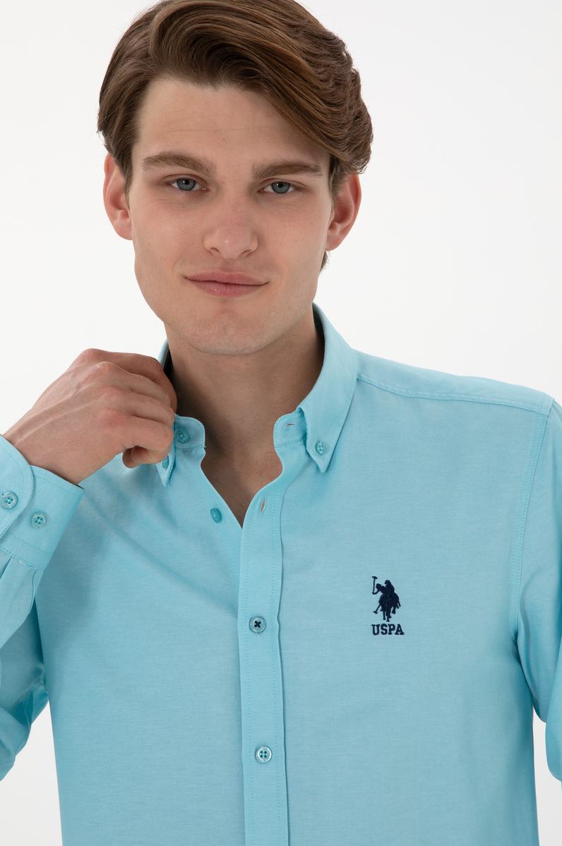 Erkek Aqua Uzun Kollu Basic Gömlek