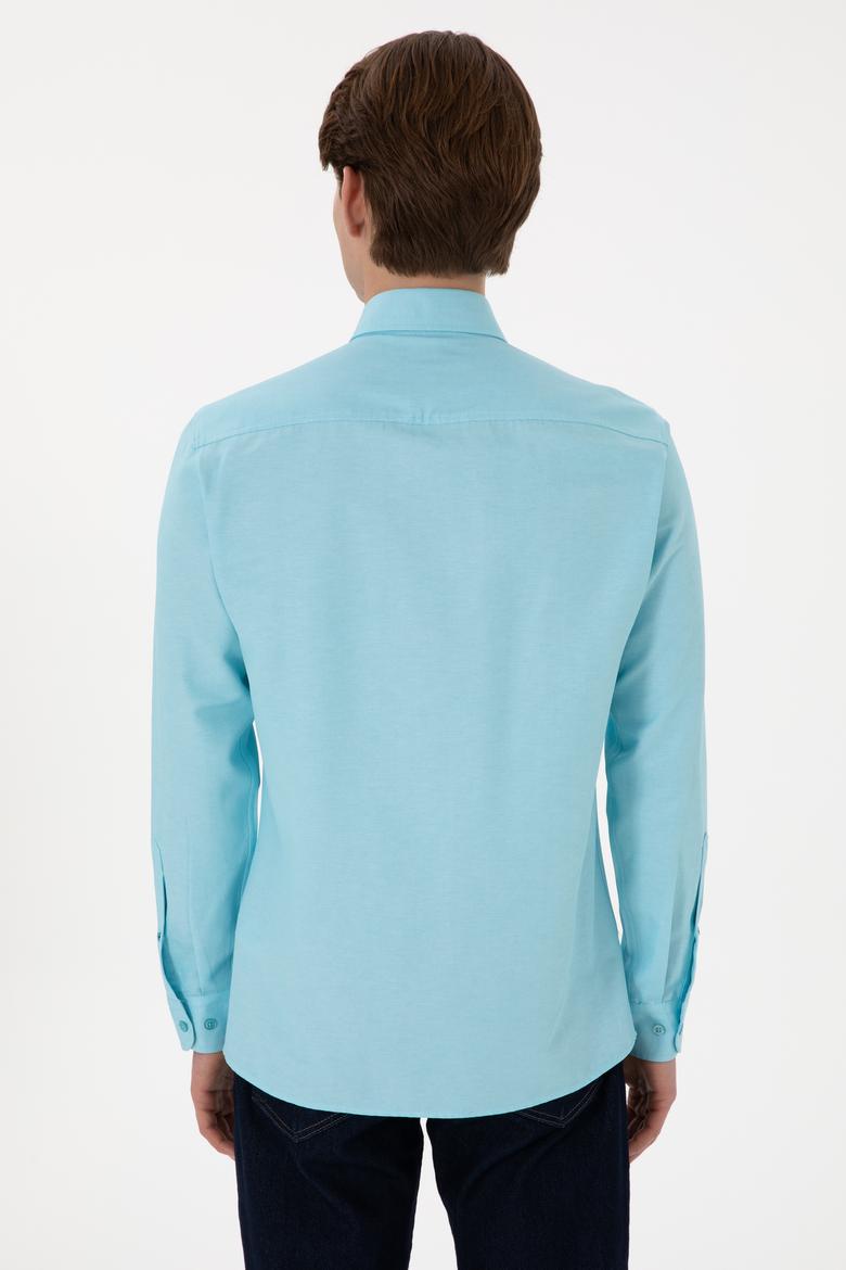 Erkek Aqua Uzun Kollu Basic Gömlek - 50298009038