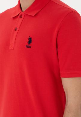 Erkek Regular Fit Polo Yaka Kırmızı Basic Tişört - 50298031124