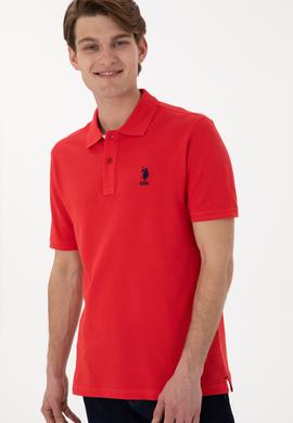 Erkek Regular Fit Polo Yaka Kırmızı Basic Tişört - 50298031124