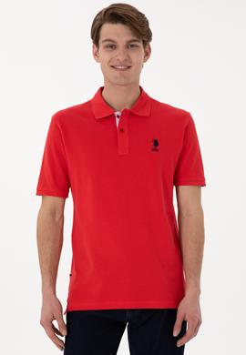 Erkek Regular Fit Polo Yaka Kırmızı Basic Tişört - 50298031124