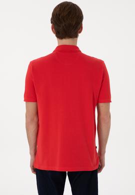 Erkek Regular Fit Polo Yaka Kırmızı Basic Tişört - 50298031124