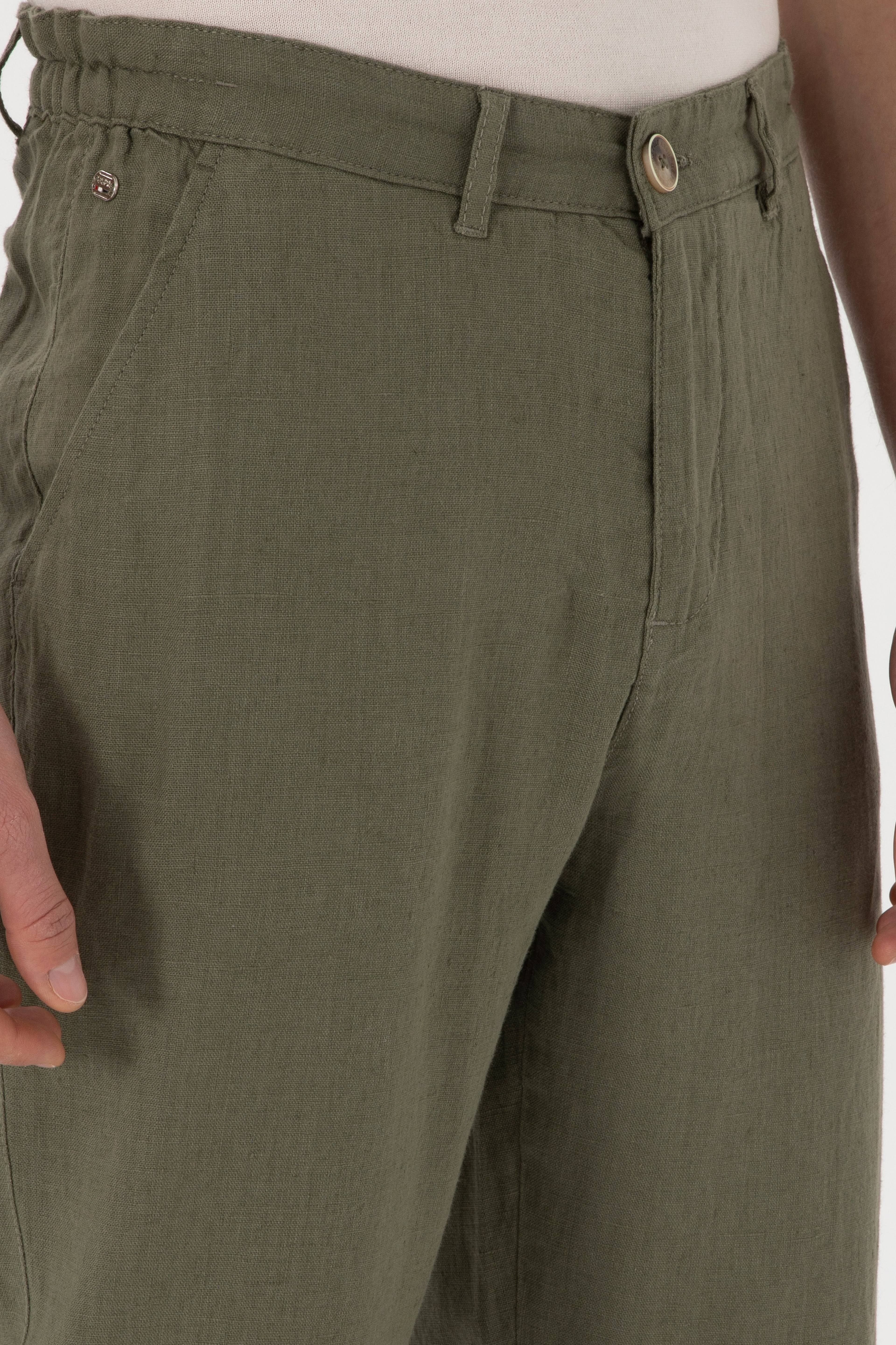 Erkek Carrot Fit Koyu Haki Kanvas Pantolon - Image 5