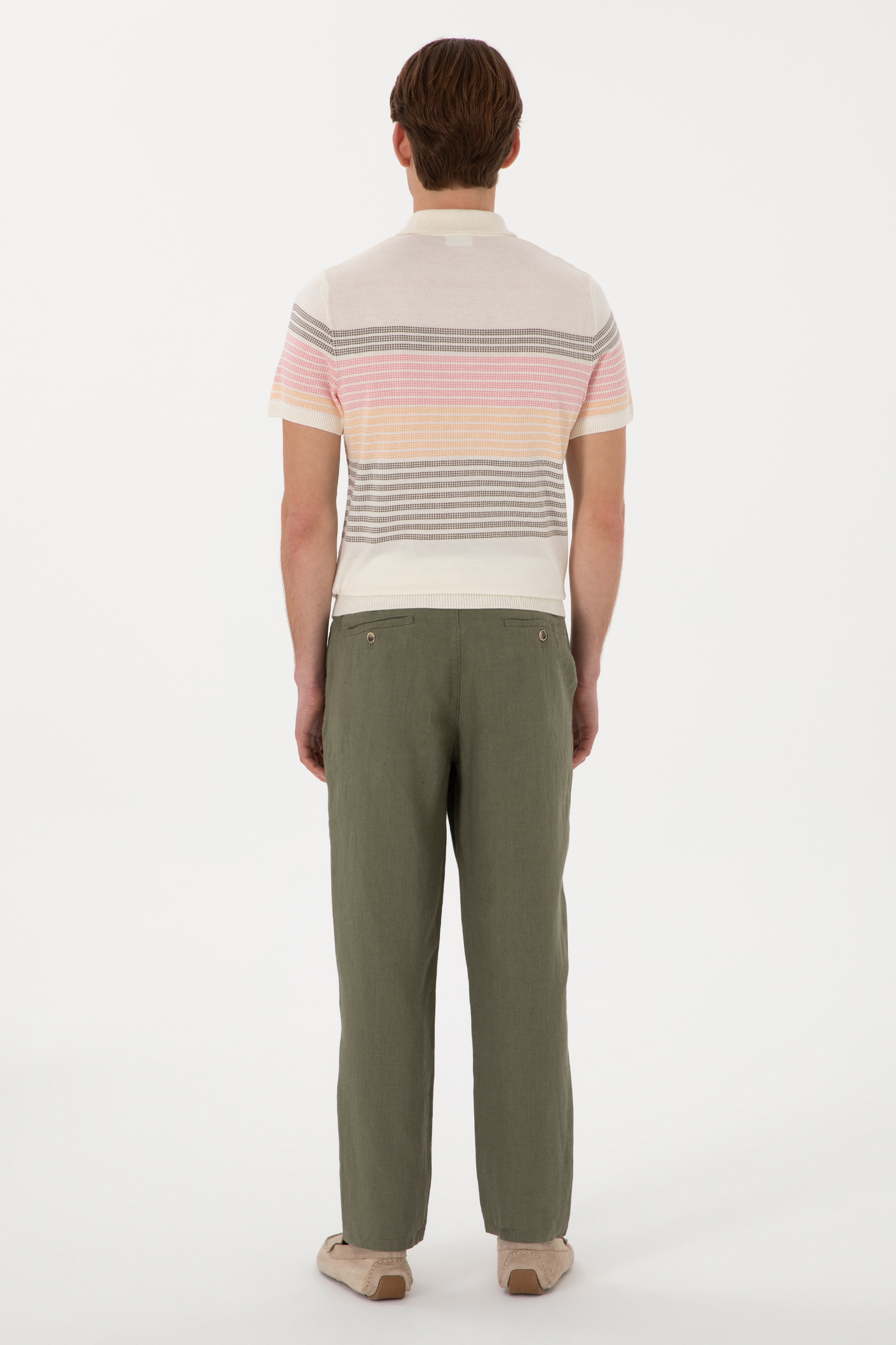Erkek Carrot Fit Koyu Haki Kanvas Pantolon - Image 4