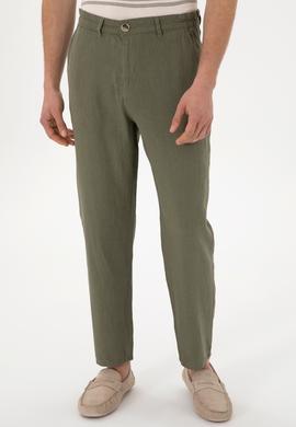 Erkek Koyu Haki Kanvas Pantolon - 50300193178