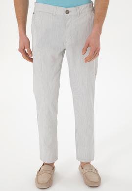 Erkek Açık Gri Kanvas Pantolon - 50300176400