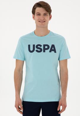 Erkek Regular Fit Bisiklet Yaka Açık Mavi Basic Tişört - 50297988096