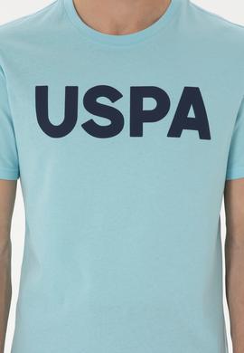 Erkek Regular Fit Bisiklet Yaka Açık Mavi Basic Tişört - 50297988096