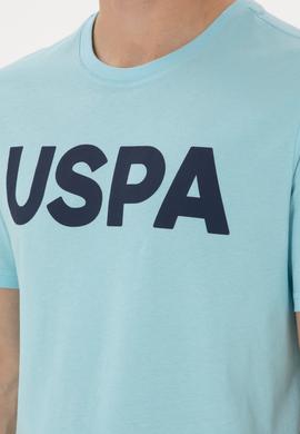 Erkek Regular Fit Bisiklet Yaka Açık Mavi Basic Tişört - 50297988096