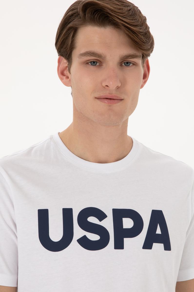 Erkek Regular Fit Bisiklet Yaka Beyaz Basic Tişört