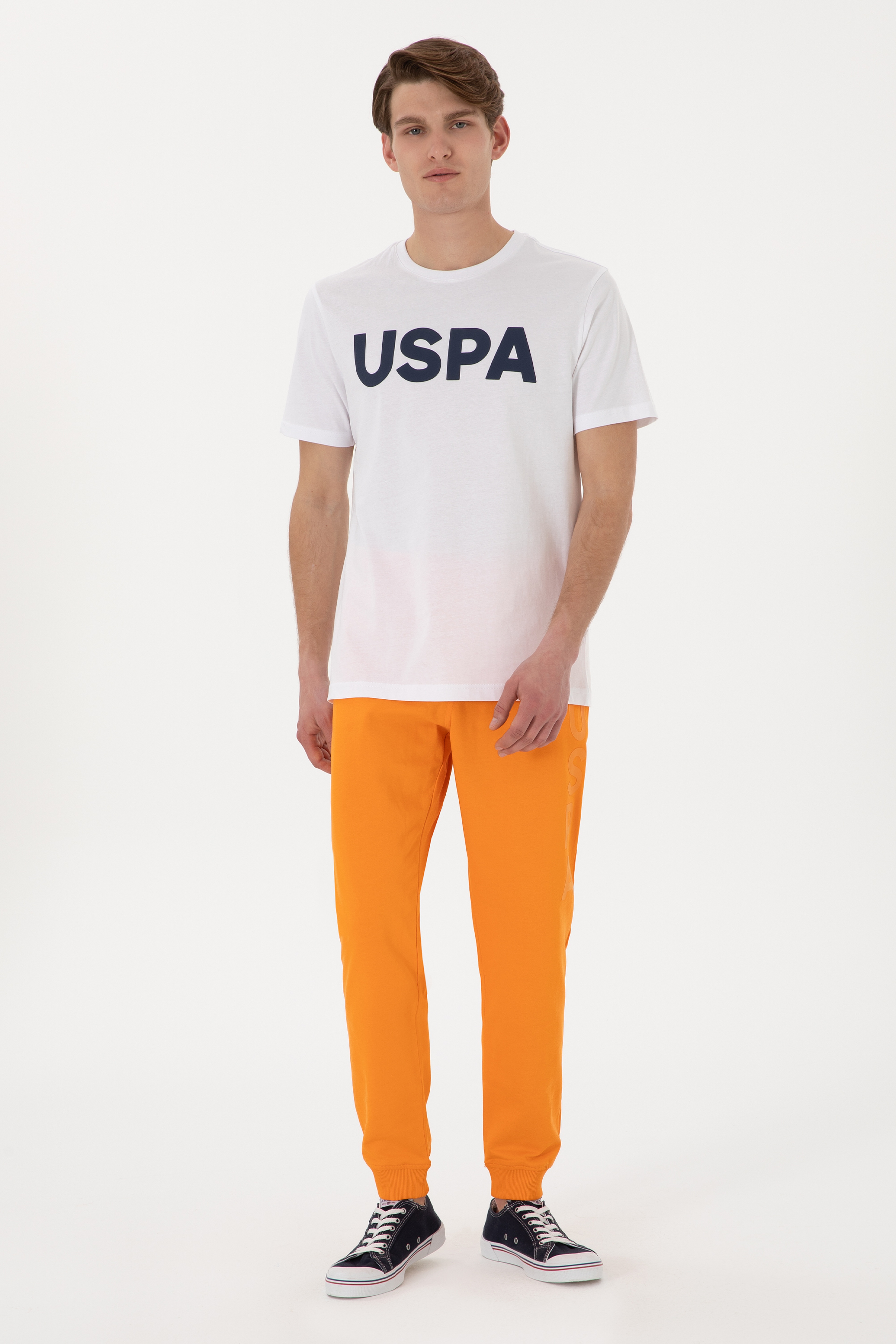 Erkek Regular Fit Bisiklet Yaka Beyaz Basic Tişört - Image 4