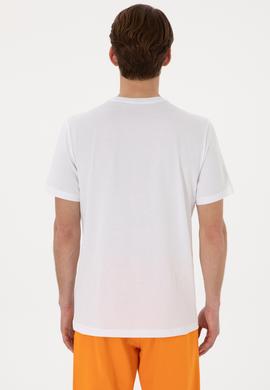 Erkek Regular Fit Bisiklet Yaka Beyaz Basic Tişört - 50297988007