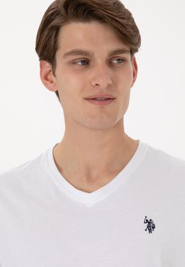 Erkek Regular Fit V Yaka Siyah Basic Tişört - 50298043027