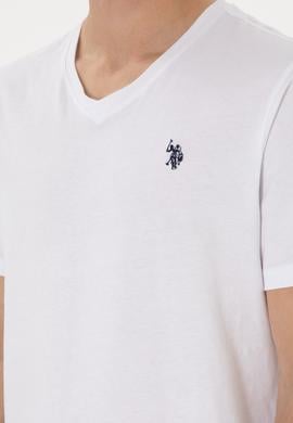 Erkek Regular Fit V Yaka Siyah Basic Tişört - 50298043027