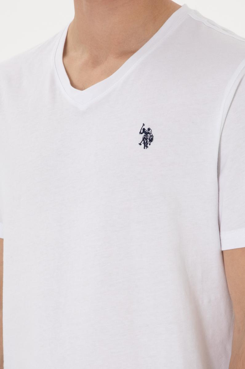 Erkek Regular Fit V Yaka Siyah Basic Tişört