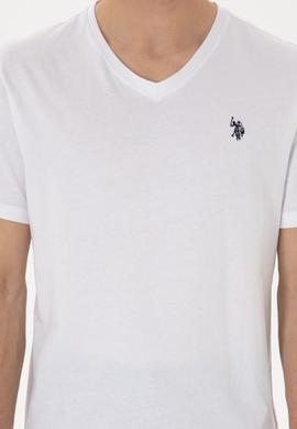 Erkek Regular Fit V Yaka Siyah Basic Tişört - 50298043027